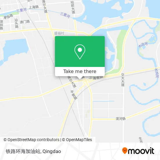 铁路环海加油站 map
