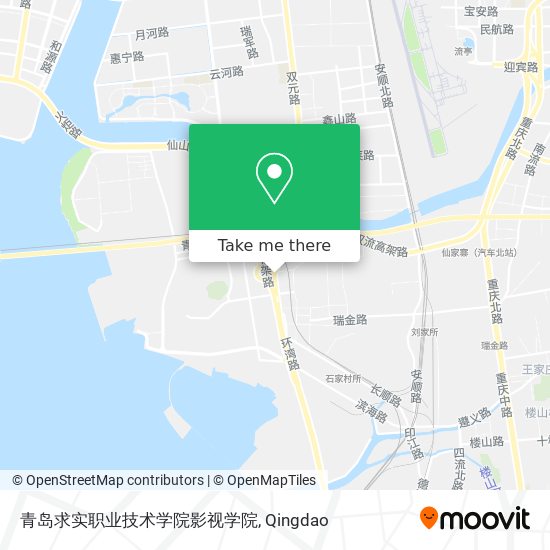 青岛求实职业技术学院影视学院 map