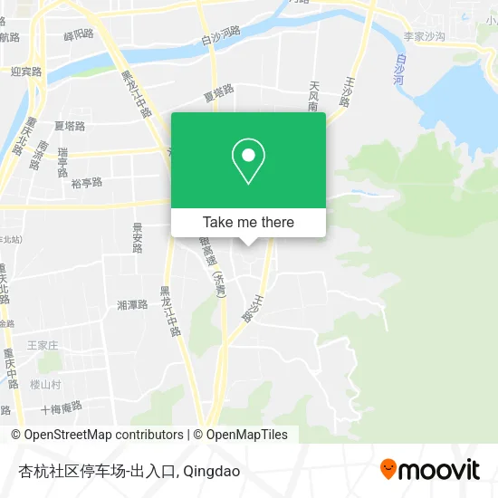 杏杭社区停车场-出入口 map