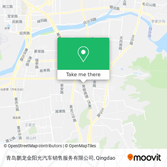 青岛鹏龙金阳光汽车销售服务有限公司 map