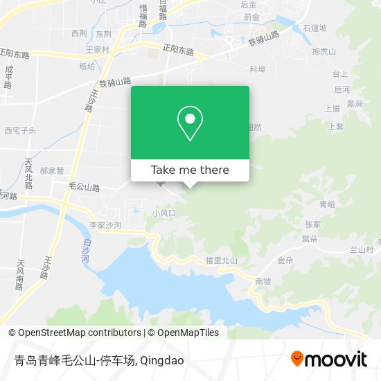 青岛青峰毛公山-停车场 map