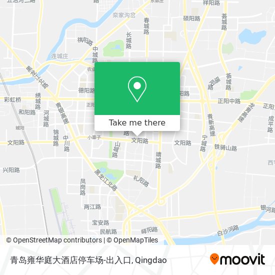 青岛雍华庭大酒店停车场-出入口 map