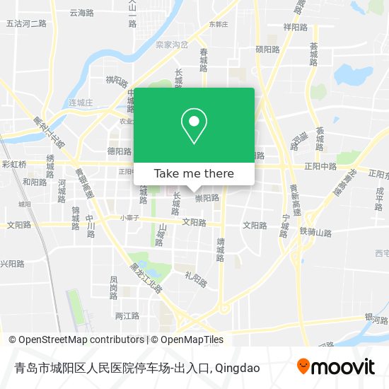 青岛市城阳区人民医院停车场-出入口 map