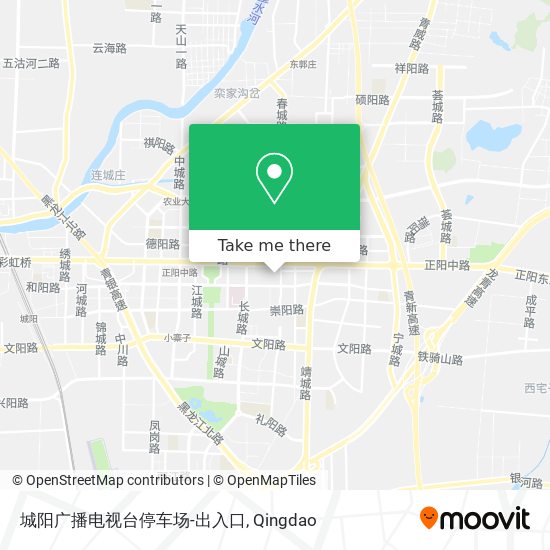 城阳广播电视台停车场-出入口 map