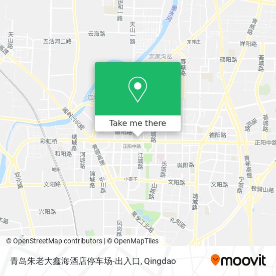 青岛朱老大鑫海酒店停车场-出入口 map