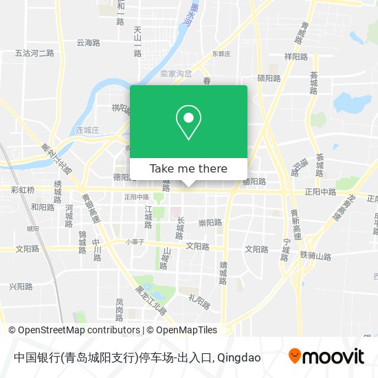 中国银行(青岛城阳支行)停车场-出入口 map
