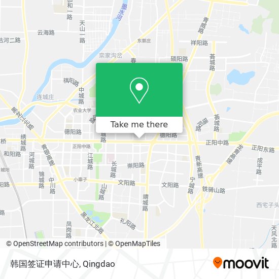 韩国签证申请中心 map
