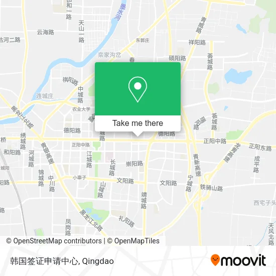 韩国签证申请中心 map