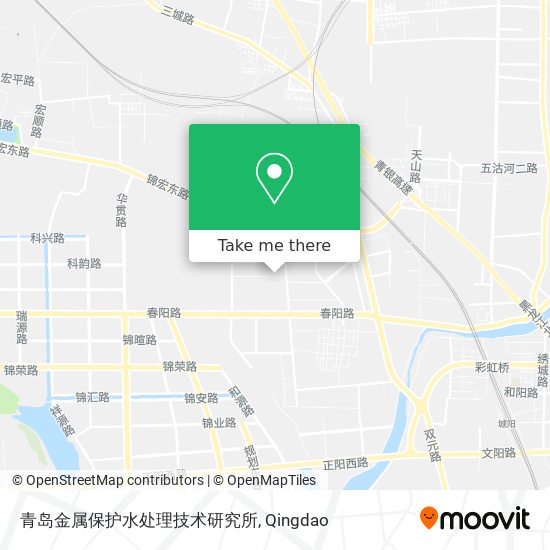 青岛金属保护水处理技术研究所 map