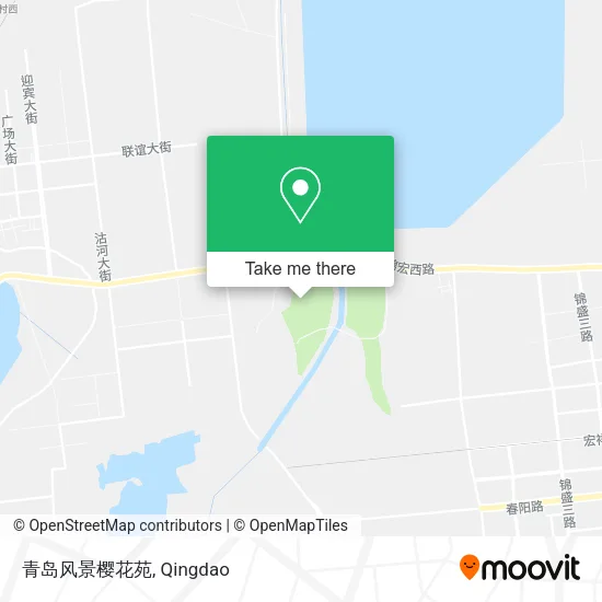 青岛风景樱花苑 map