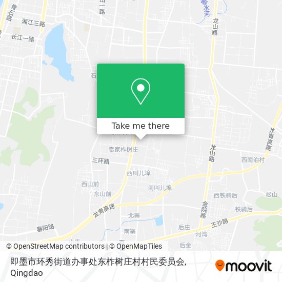 即墨市环秀街道办事处东柞树庄村村民委员会 map