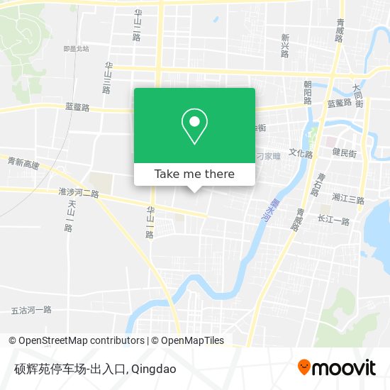 硕辉苑停车场-出入口 map