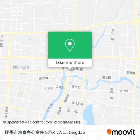 即墨市粮食办公室停车场-出入口 map