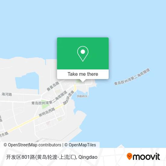 开发区801路(黄岛轮渡-上流汇) map