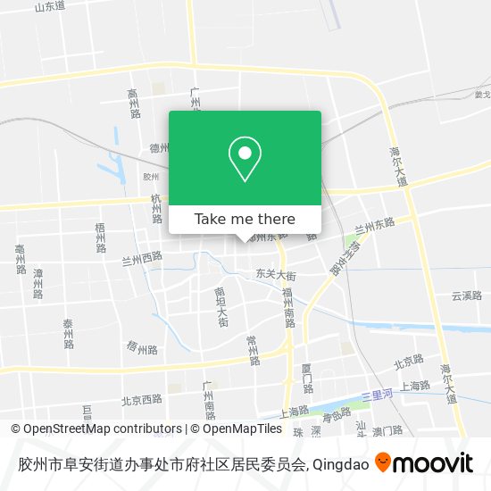 胶州市阜安街道办事处市府社区居民委员会 map