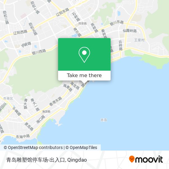 青岛雕塑馆停车场-出入口 map