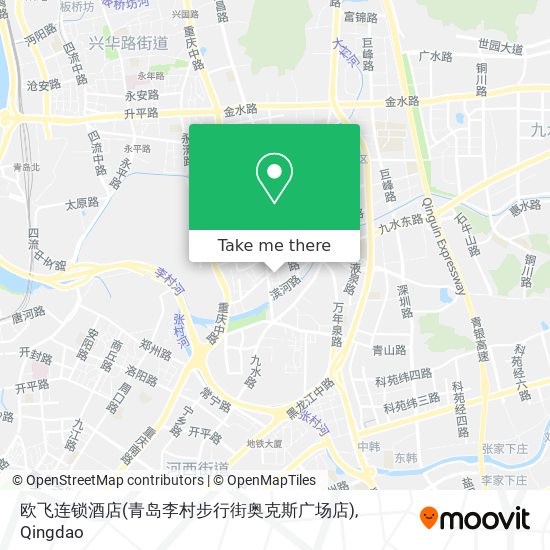 欧飞连锁酒店(青岛李村步行街奥克斯广场店) map