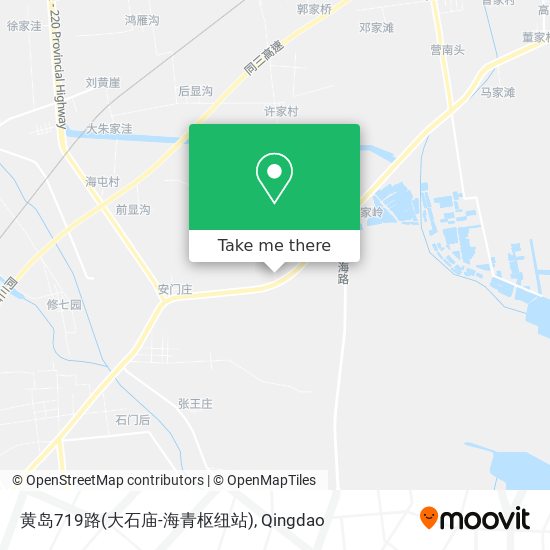 黄岛719路(大石庙-海青枢纽站) map