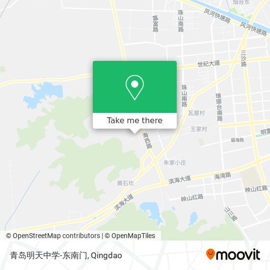 青岛明天中学-东南门 map