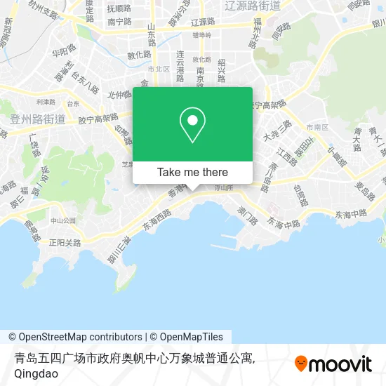 青岛五四广场市政府奥帆中心万象城普通公寓 map
