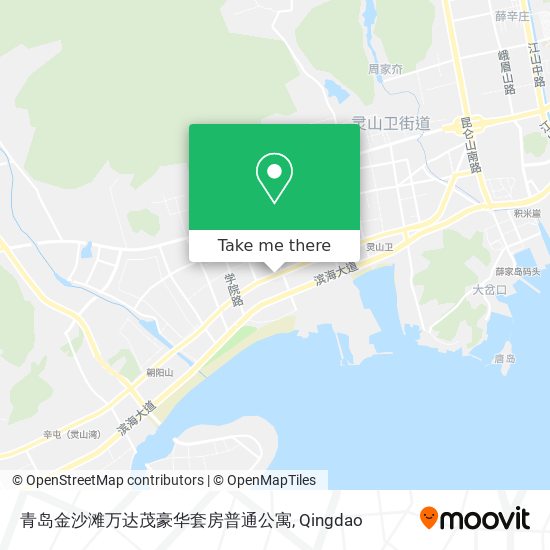 青岛金沙滩万达茂豪华套房普通公寓 map