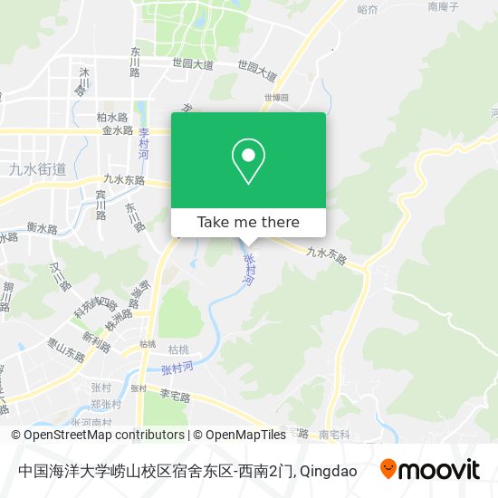 中国海洋大学崂山校区宿舍东区-西南2门 map
