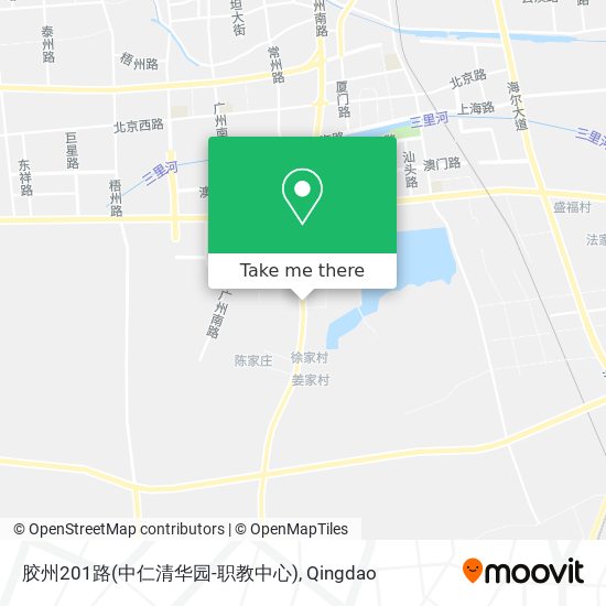 胶州201路(中仁清华园-职教中心) map