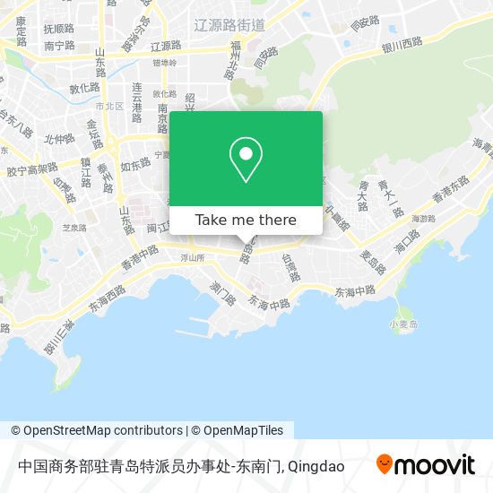 中国商务部驻青岛特派员办事处-东南门 map