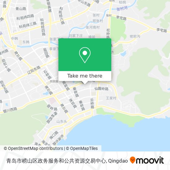 青岛市崂山区政务服务和公共资源交易中心 map