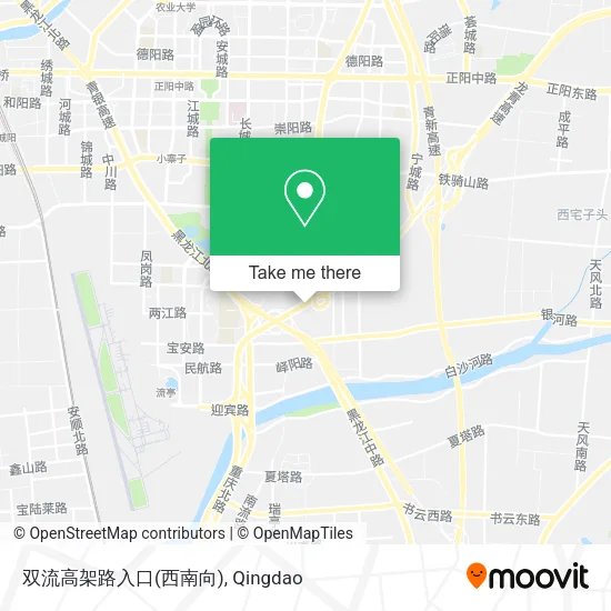 双流高架路入口(西南向) map