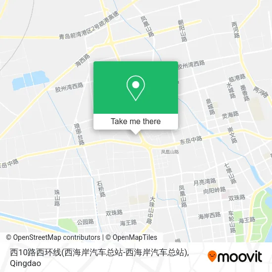 西10路西环线(西海岸汽车总站-西海岸汽车总站) map