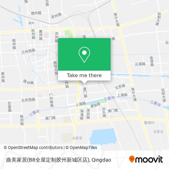 曲美家居(B8全屋定制胶州新城区店) map