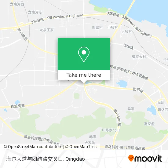 海尔大道与团结路交叉口 map