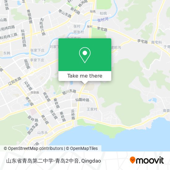 山东省青岛第二中学-青岛2中音 map