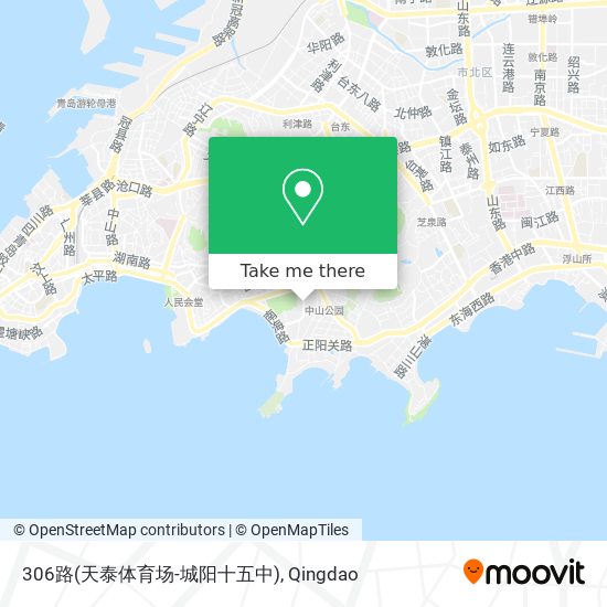 306路(天泰体育场-城阳十五中) map
