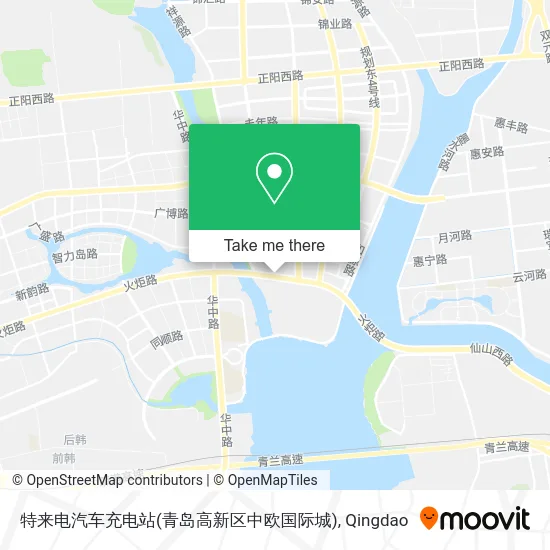 特来电汽车充电站(青岛高新区中欧国际城) map
