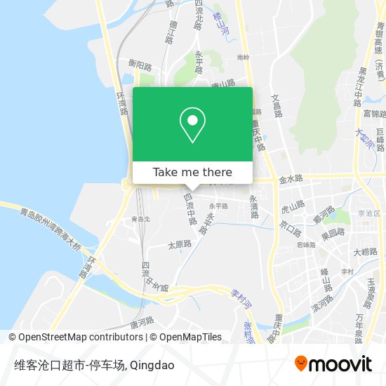 维客沧口超市-停车场 map
