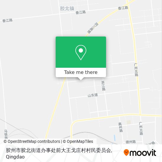 胶州市胶北街道办事处前大王戈庄村村民委员会 map