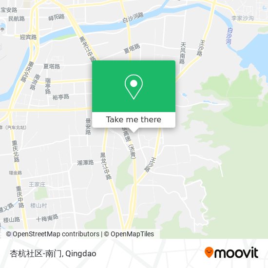 杏杭社区-南门 map