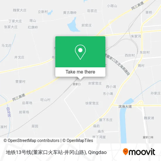 地铁13号线(董家口火车站-井冈山路) map