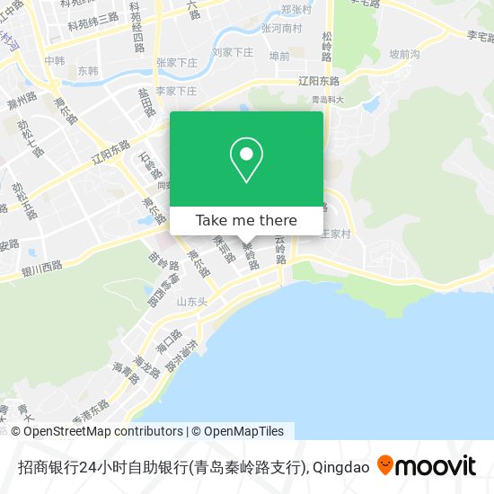 招商银行24小时自助银行(青岛秦岭路支行) map
