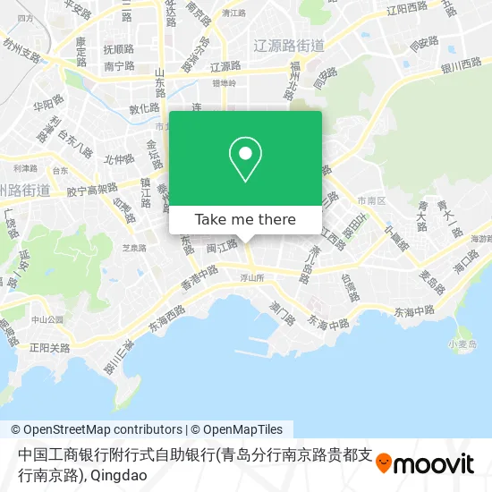 中国工商银行附行式自助银行(青岛分行南京路贵都支行南京路) map