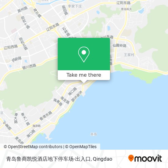 青岛鲁商凯悦酒店地下停车场-出入口 map