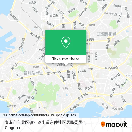 青岛市市北区镇江路街道东仲社区居民委员会 map