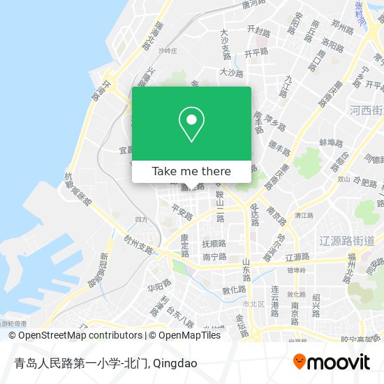 青岛人民路第一小学-北门 map