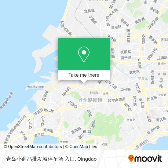 青岛小商品批发城停车场-入口 map