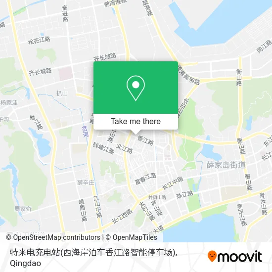 特来电充电站(西海岸泊车香江路智能停车场) map