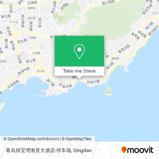 青岛得宝湾海景大酒店-停车场 map