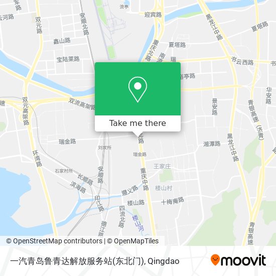 一汽青岛鲁青达解放服务站(东北门) map