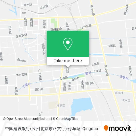 中国建设银行(胶州北京东路支行)-停车场 map